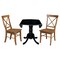 International Concepts 42 in. Dual Drop Leaf Table with 2 Cross Back Dining Chairs - 3 Piece Dining Set K46-42DP-C59-613P - alternate 2